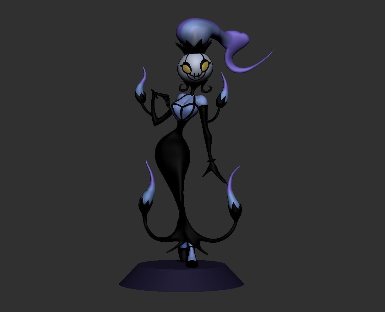Chandelure statue with flames 3D print model_2