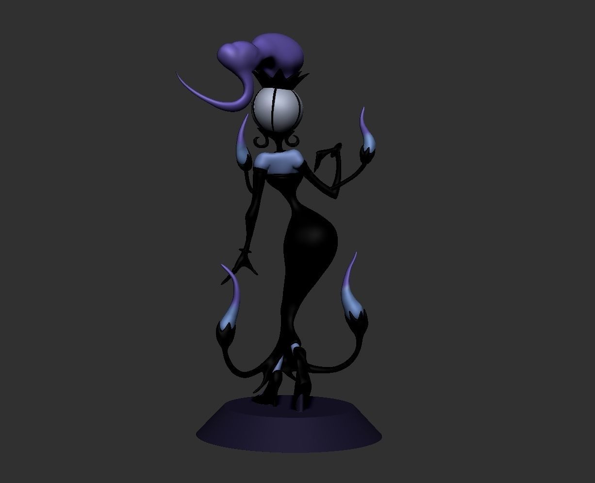 Chandelure statue with flames 3D print model_3