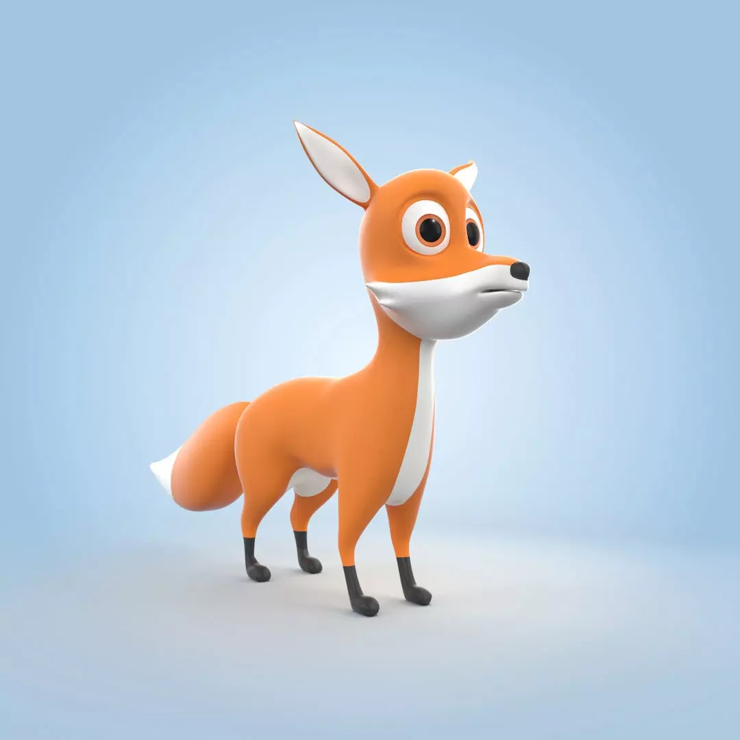 Cartoon Fox 3D model_0