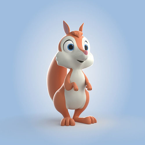 Squirrel cartoon 3D model