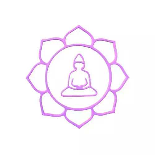 Buddha Flower Symbol v1 003 Low-poly 3D model