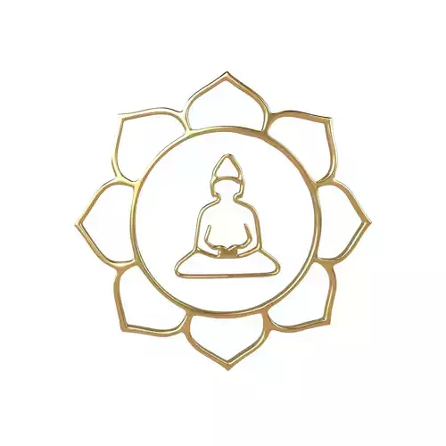Buddha Flower Symbol v1 004 Low-poly 3D model