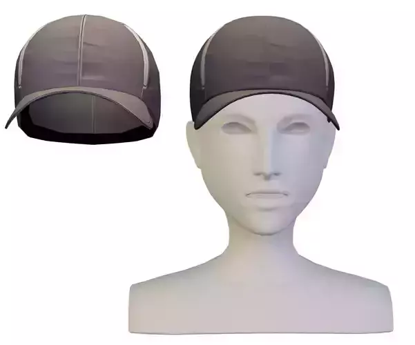 Cartoon High Poly Subdivision Black Baseball