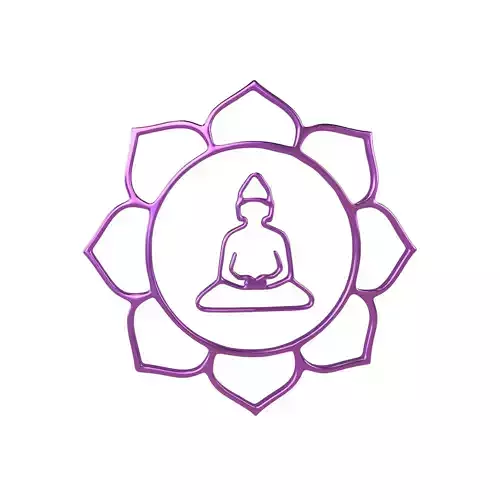 Buddha Flower Symbol v1 006 Low-poly 3D model