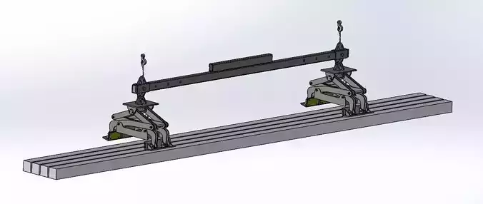 Slab tong for concrete pole  3D model
