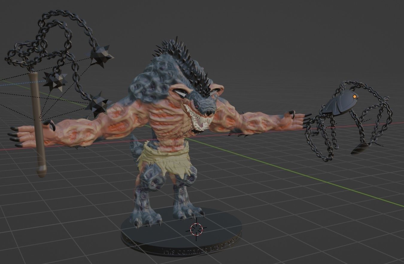 Yeenoghu Miniature 3D print model_4