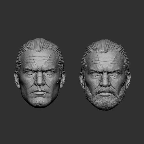 Punisher Head 2 pack 3D print model 3D print model