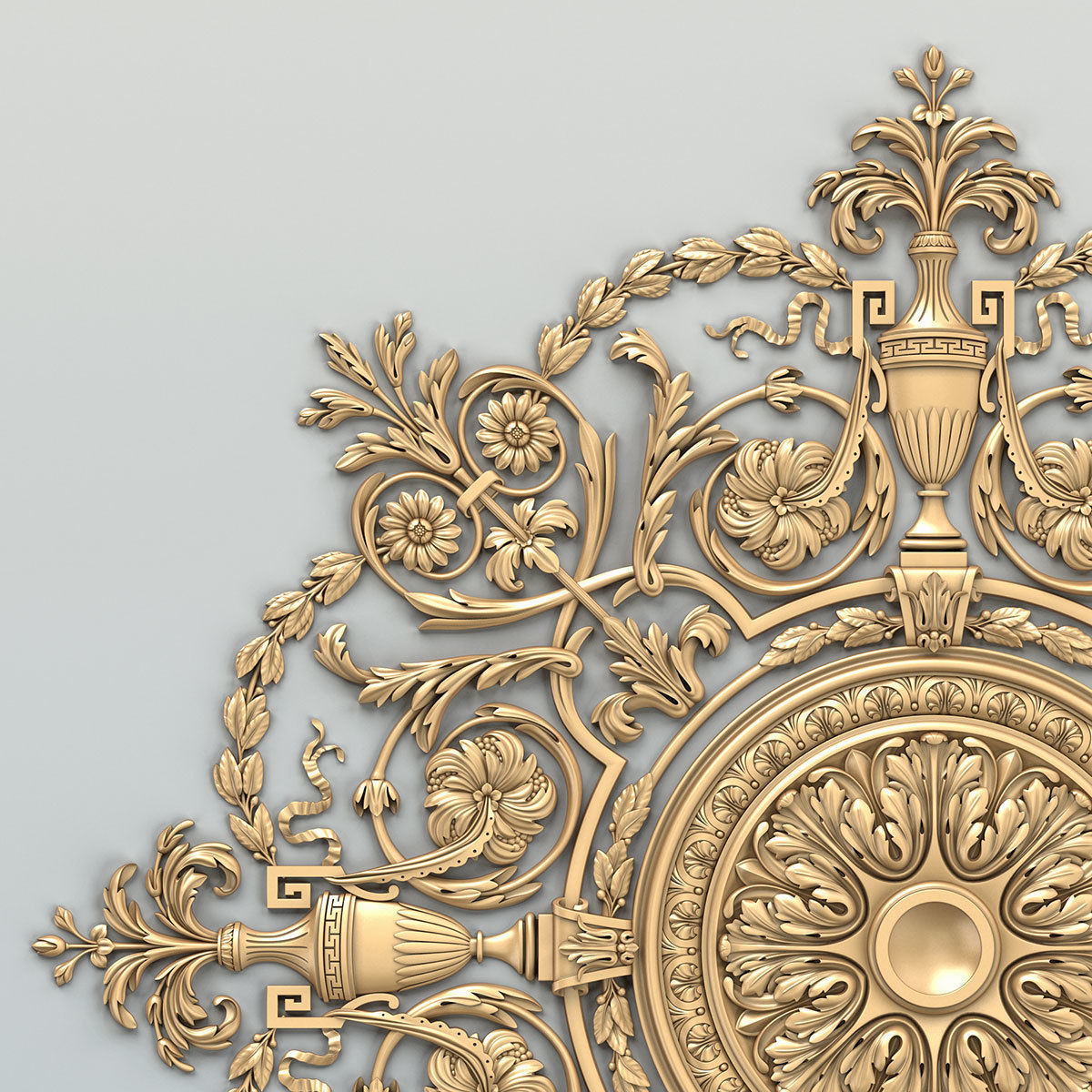 Round rosette 042 3D model_5