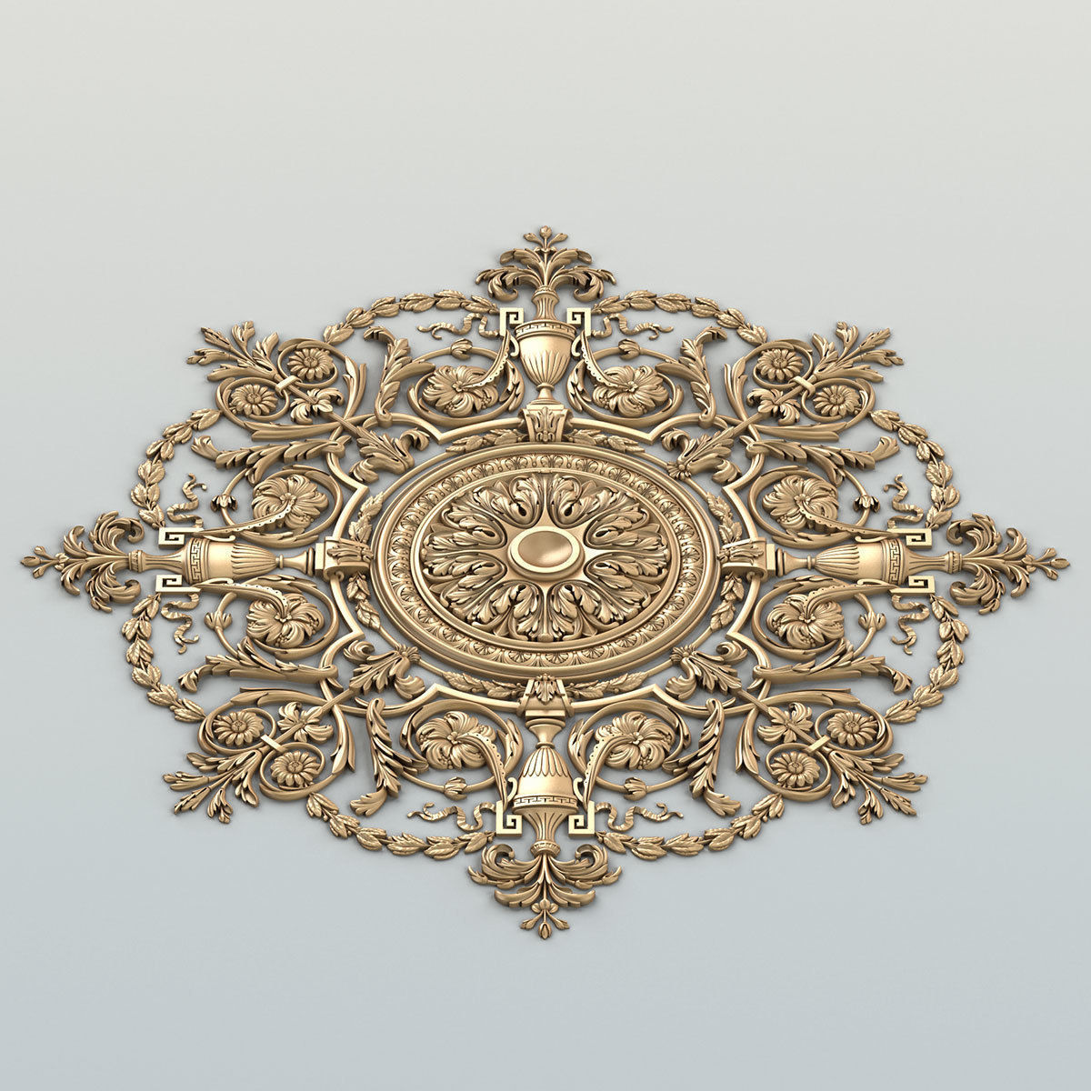 Round rosette 042 3D model_3