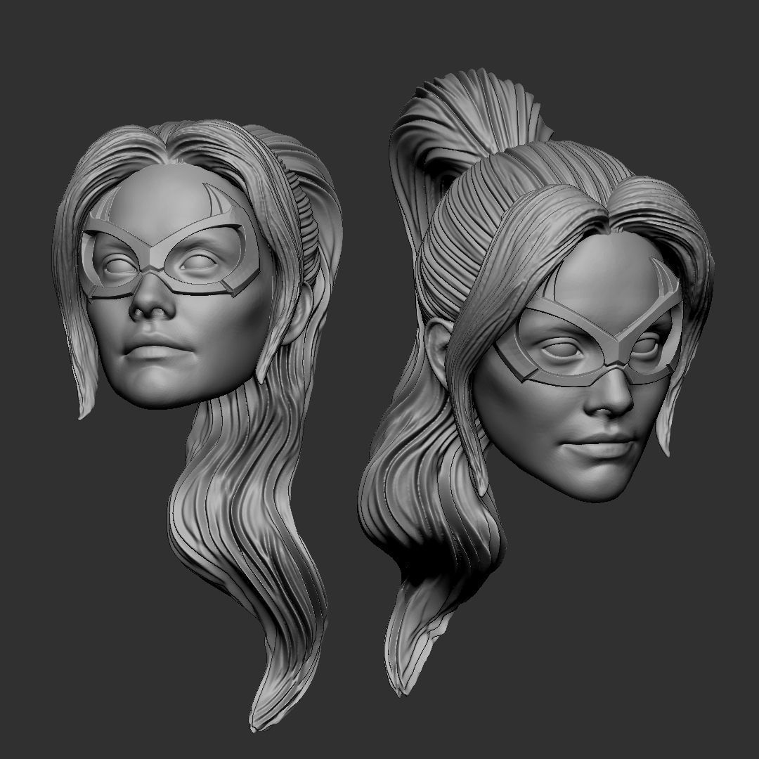 Black Cat head - Marvel Spiderman  3D print model_3