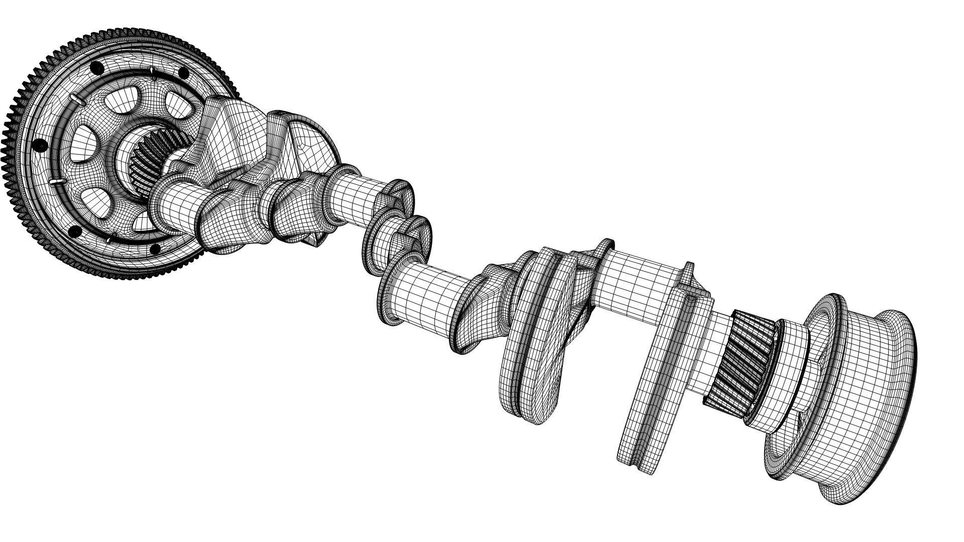 V8 Engine Working Animated 3D model_48