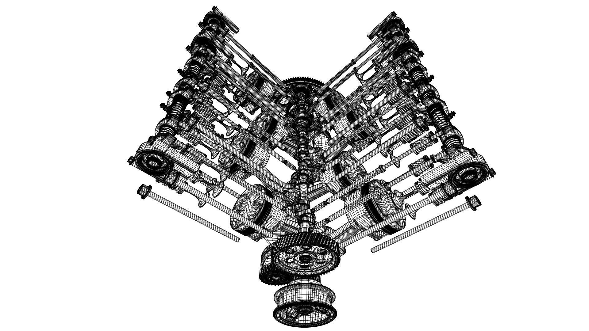 V8 Engine Working Animated 3D model_42