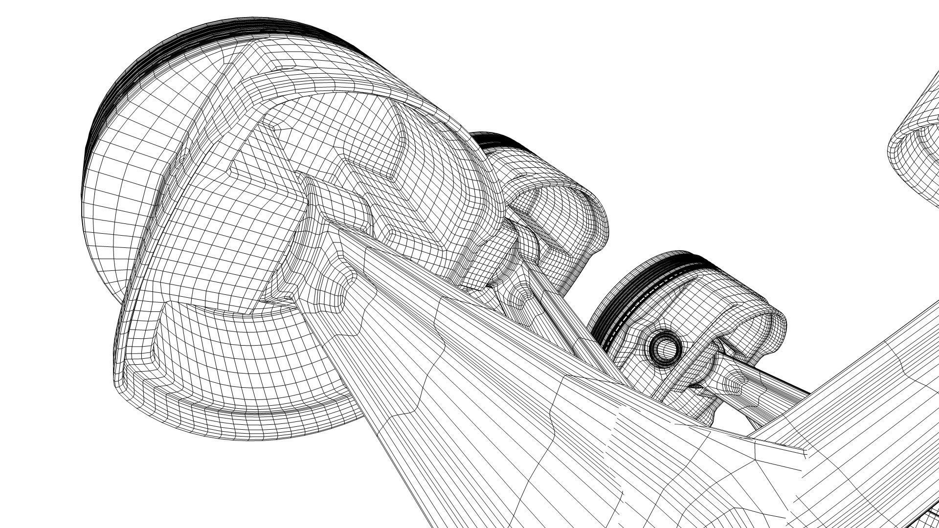 V8 Engine Working Animated 3D model_43