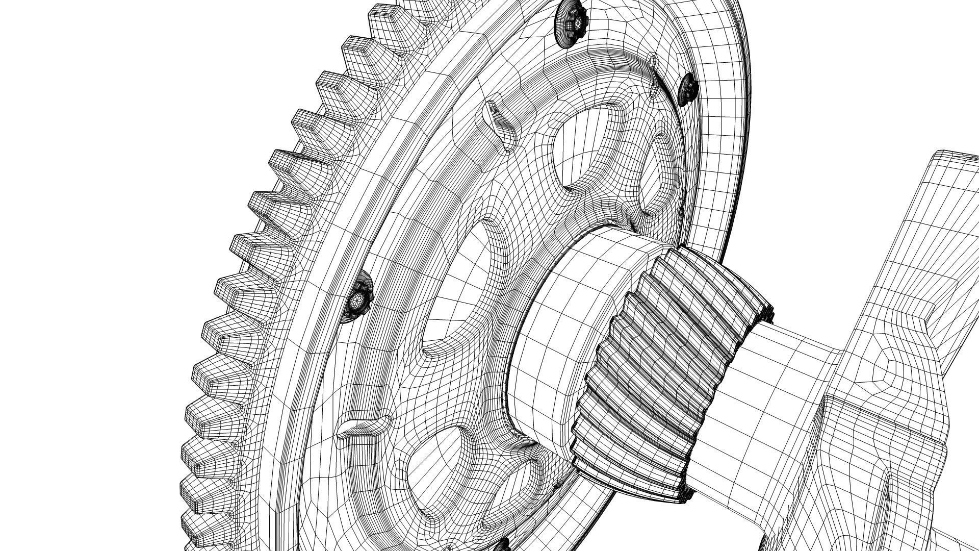 V8 Engine Working Animated 3D model_54