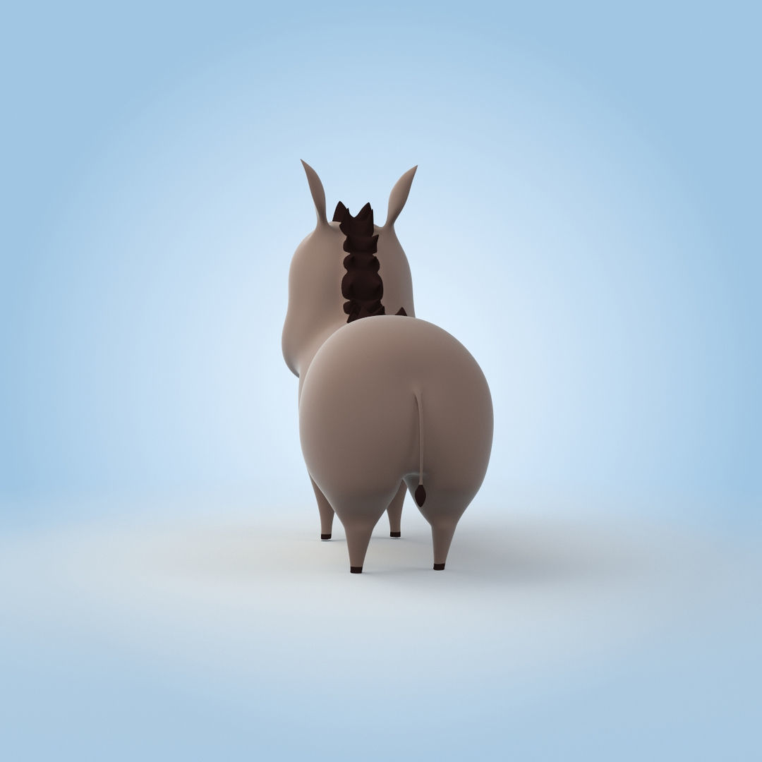 Cartoon Boar 3D model_2