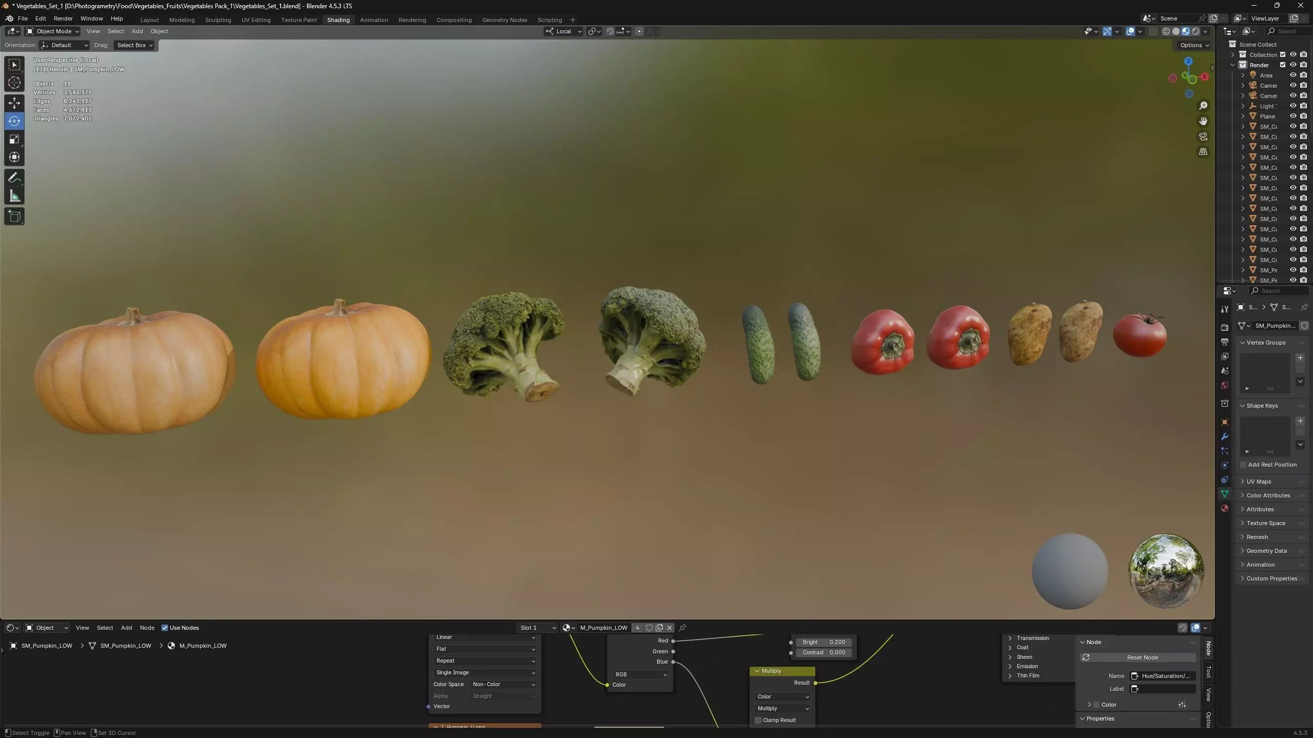 Vegetables set 1 Low-poly 3D model_38