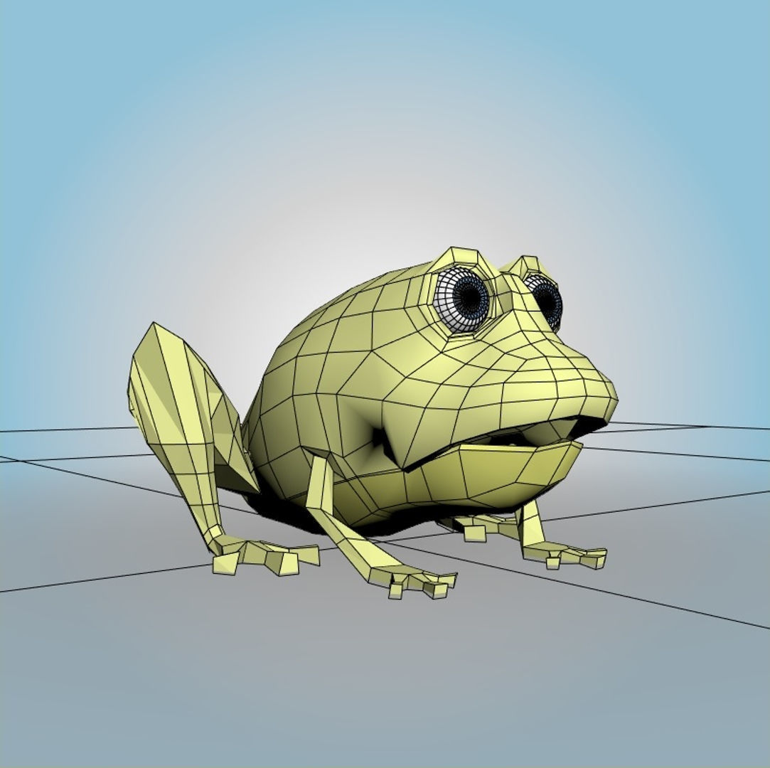 Cartoon Frog 3D model_5