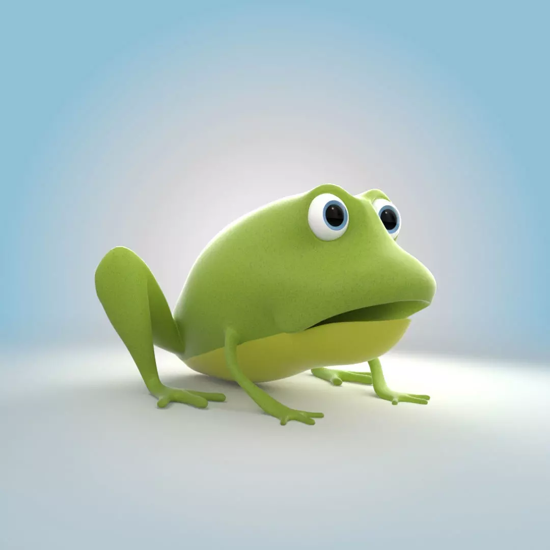Cartoon Frog 3D model_0