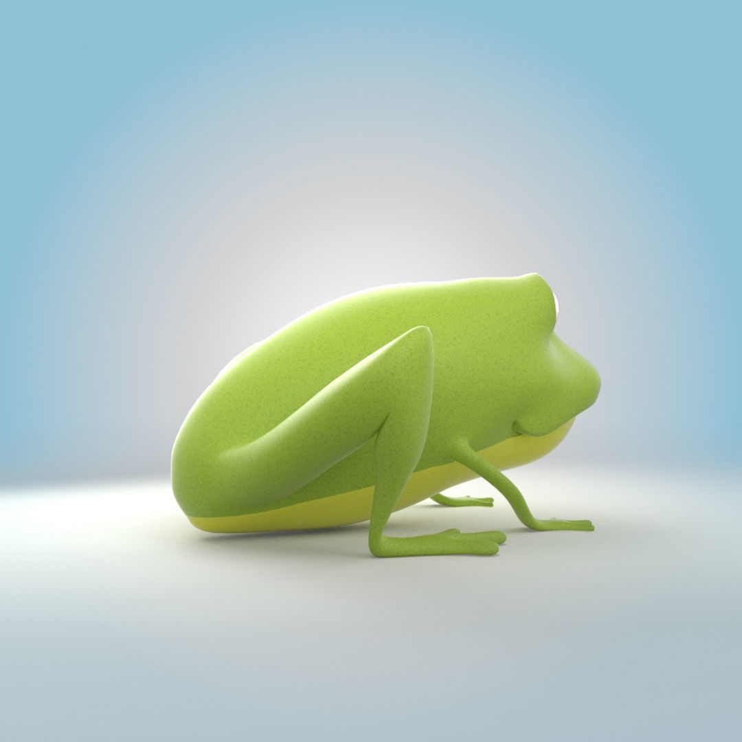 Cartoon Frog 3D model_1