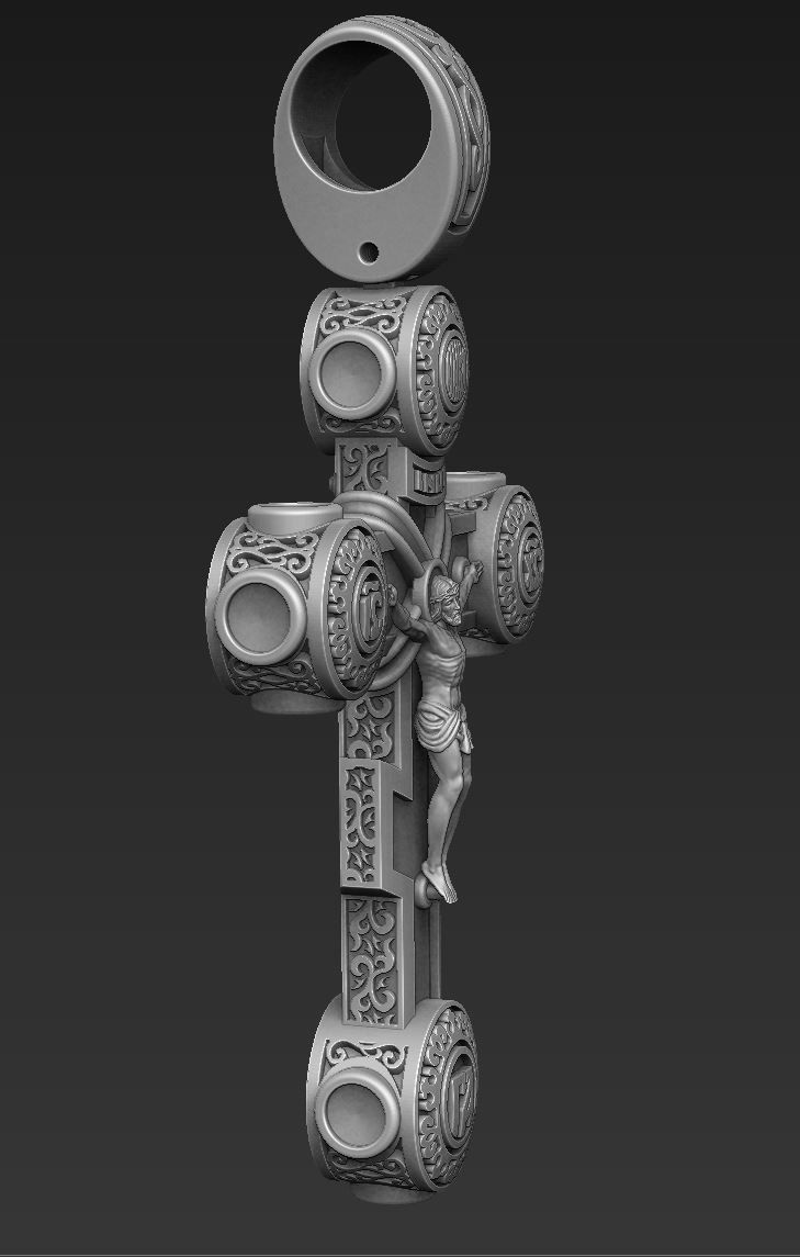 Cross light 60mm 3D print model_6