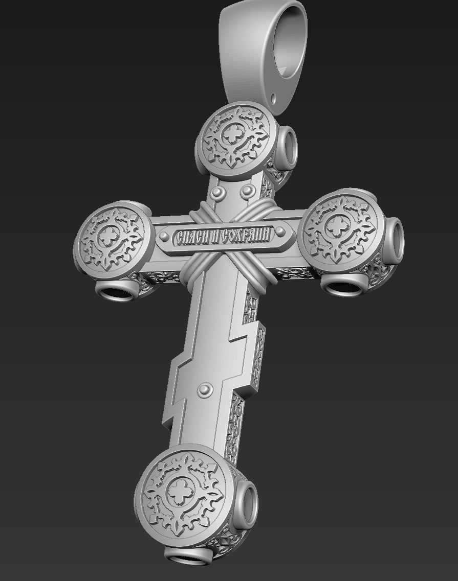 Cross light 60mm 3D print model_5