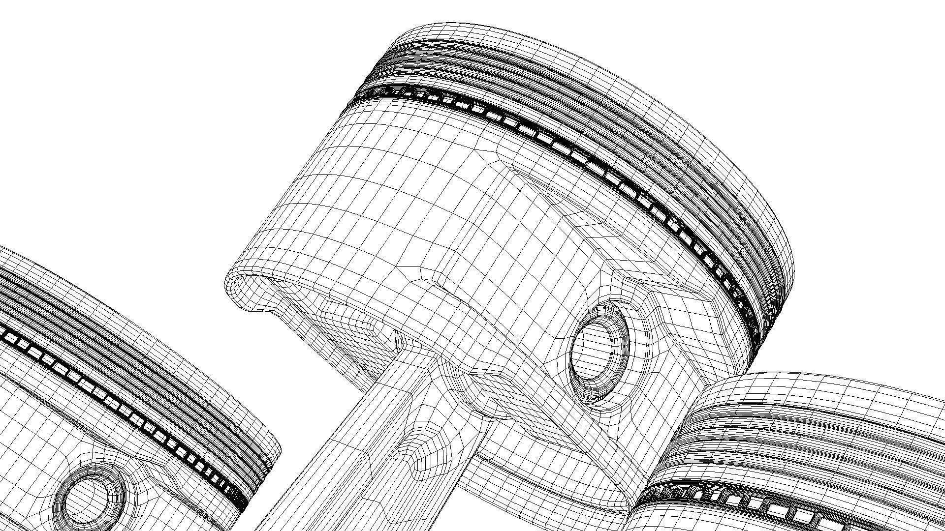 V6 Engine Working Animated 3D model_44