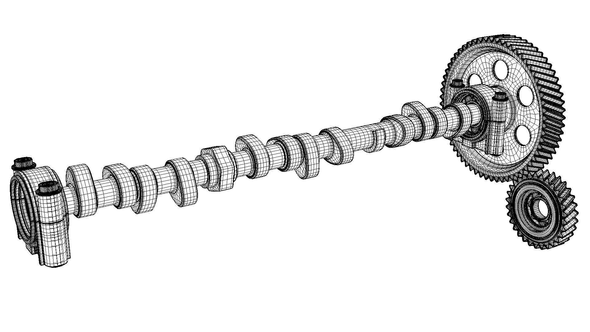 V6 Engine Working Animated 3D model_40