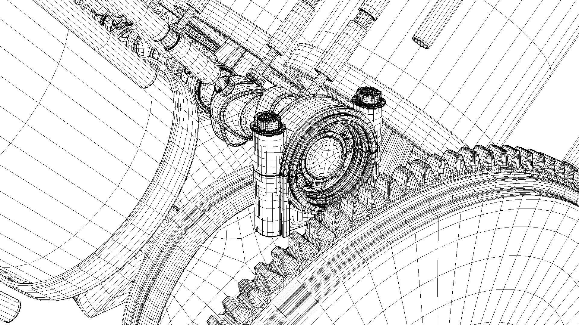V6 Engine Working Animated 3D model_48