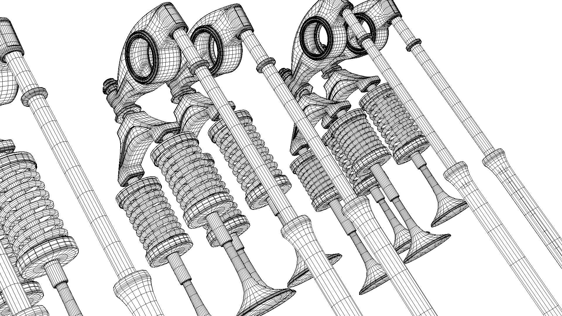 V6 Engine Working Animated 3D model_39