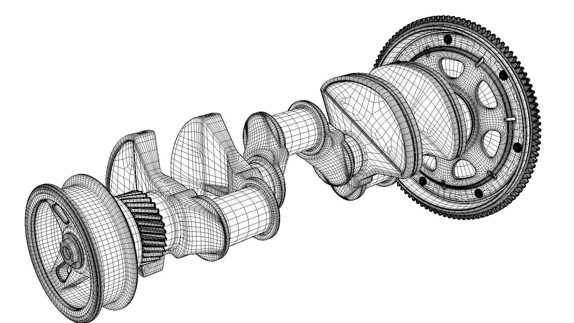 V6 Engine Working Animated 3D model_42