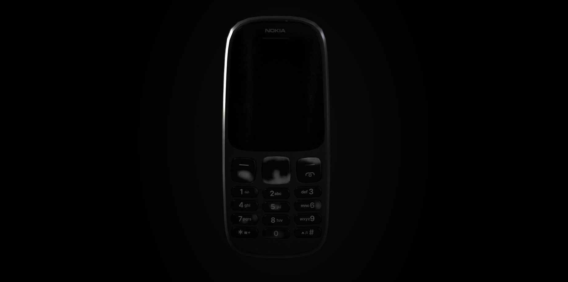 Nokia 105 Low-poly 3D model_1