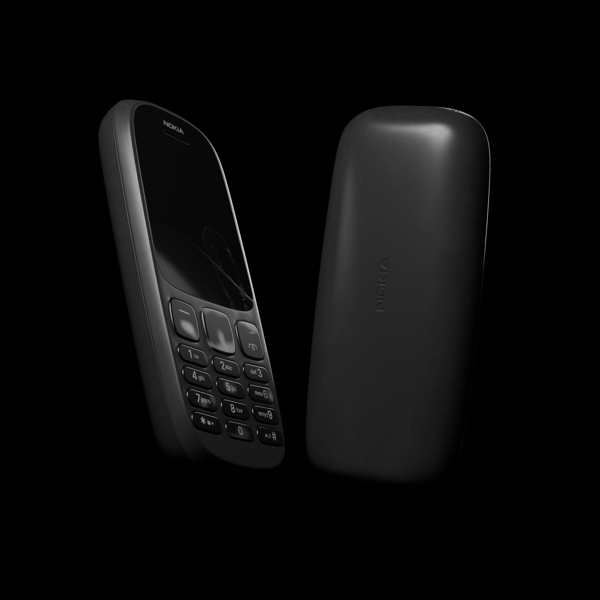 Nokia 105 Low-poly 3D model_2