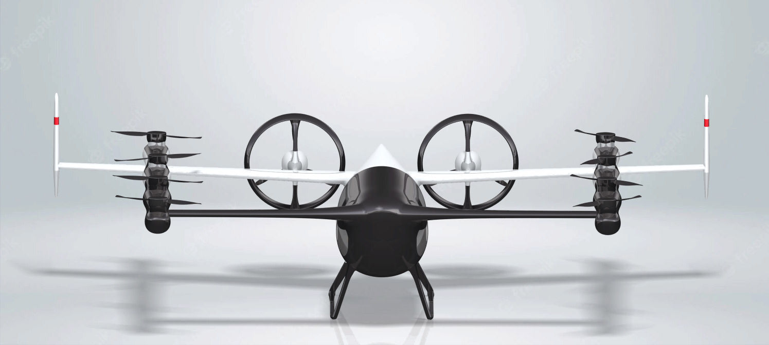 Electric flying car 3D model_12