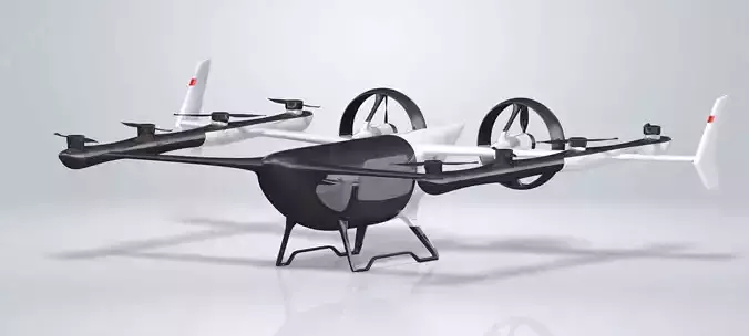 Electric flying car 3D model