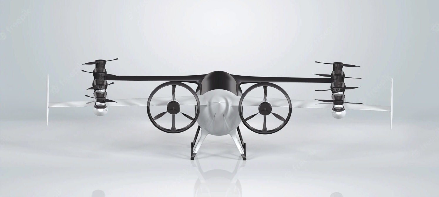 Electric flying car 3D model_6