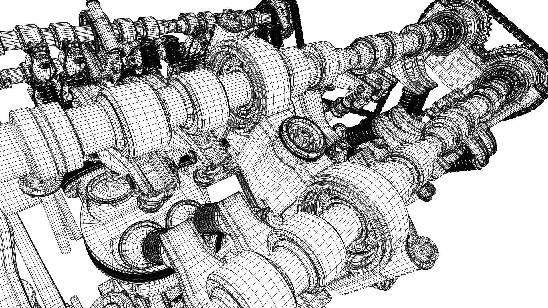 W 12 Engine Working Animated 3D model_46