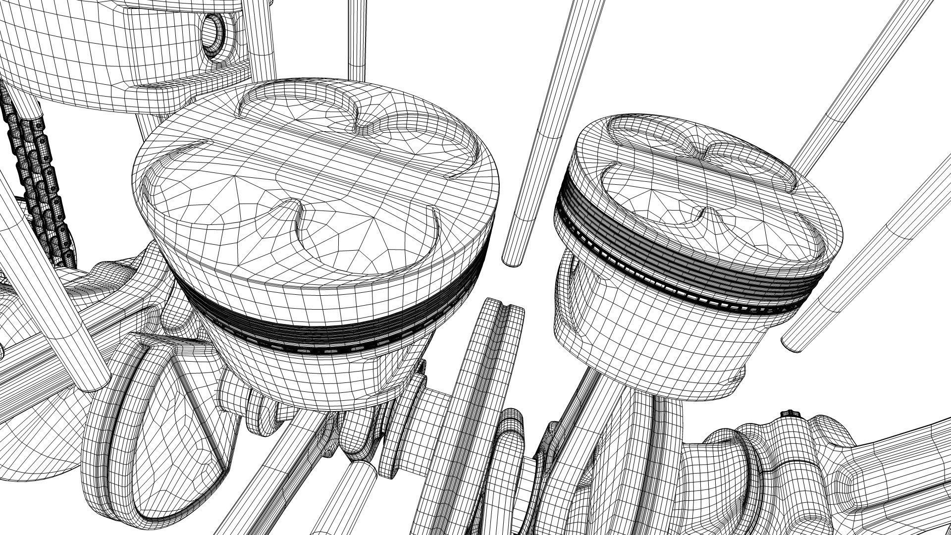 W 12 Engine Working Animated 3D model_51