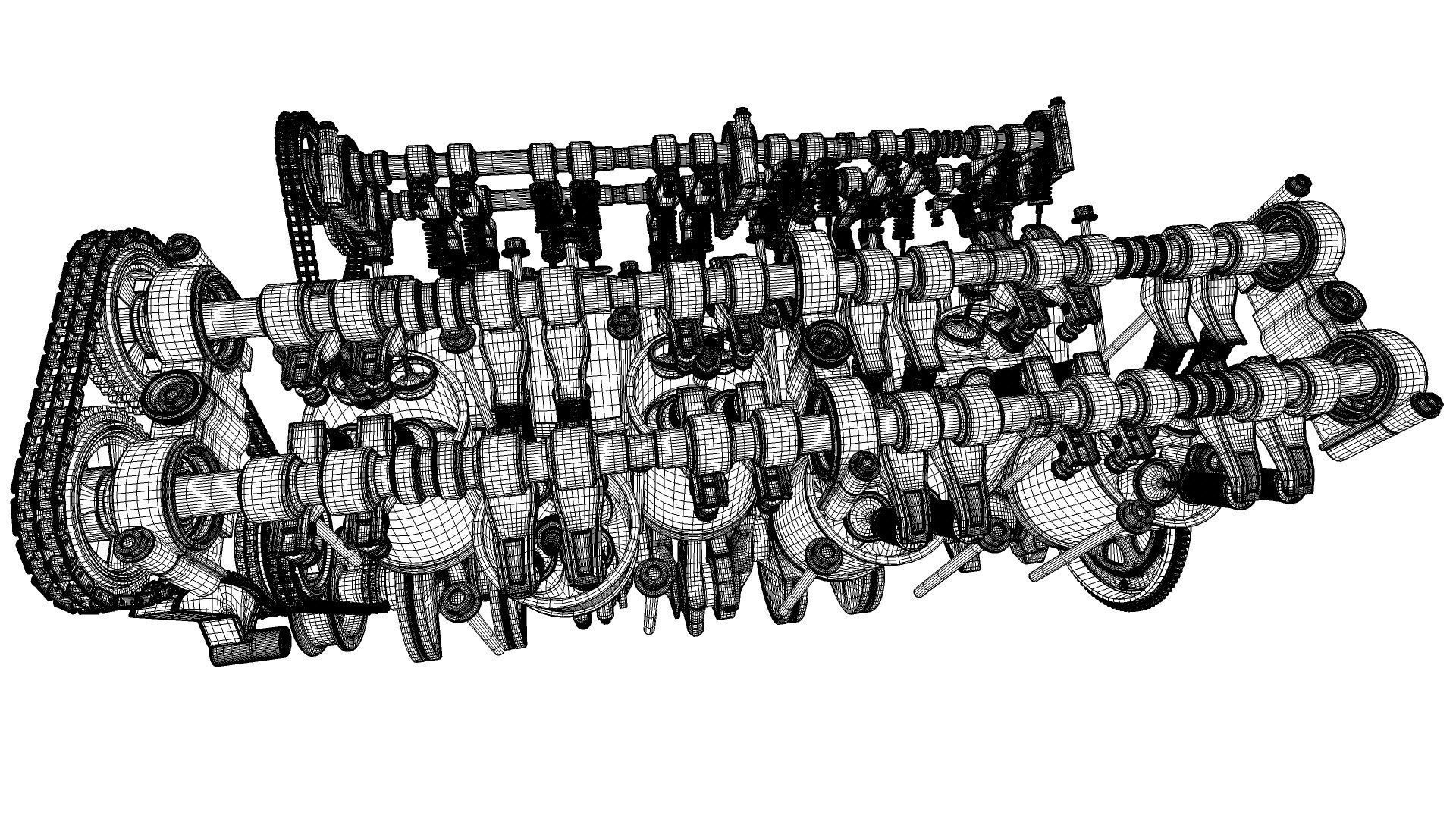 W 12 Engine Working Animated 3D model_37