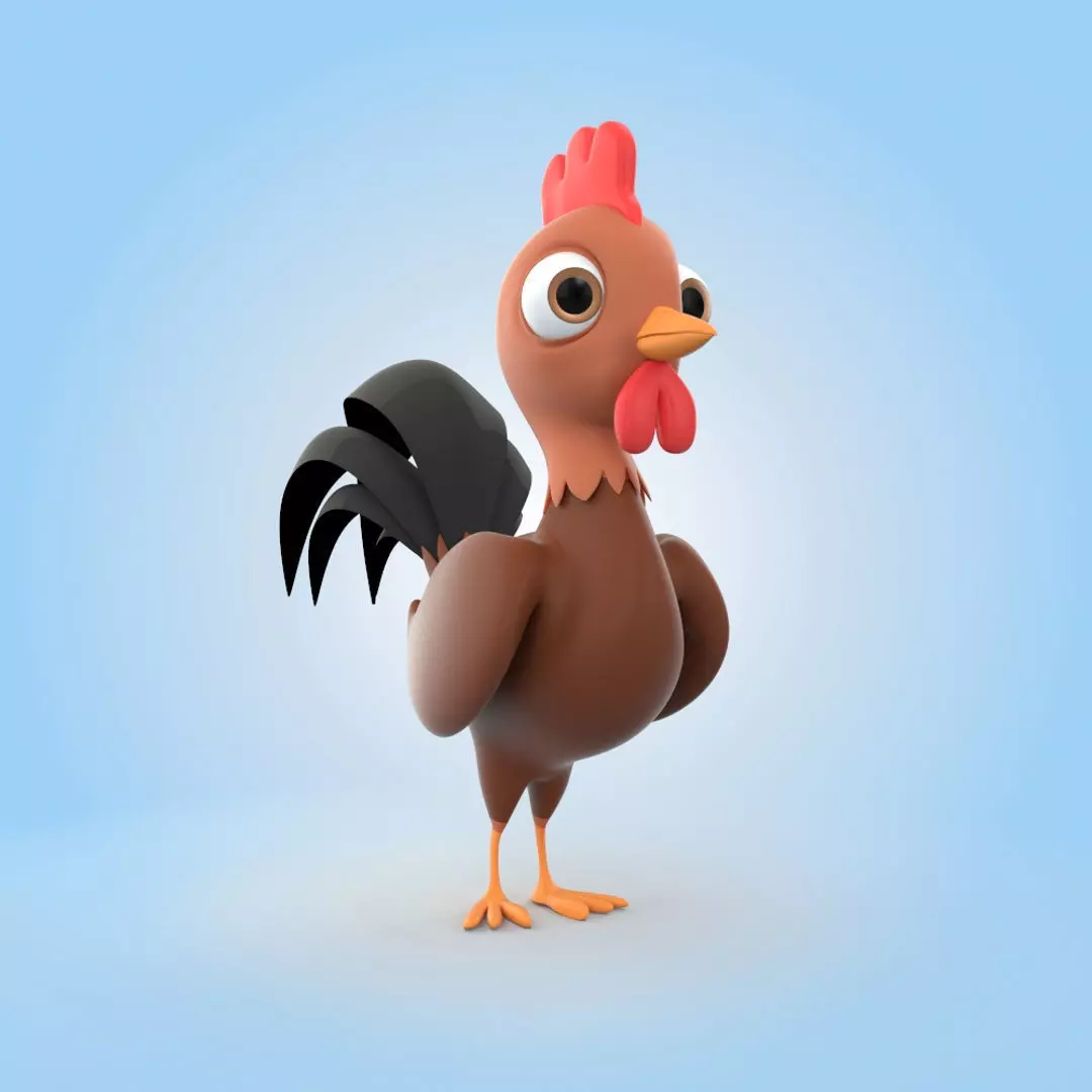 Rooster 3D model_0