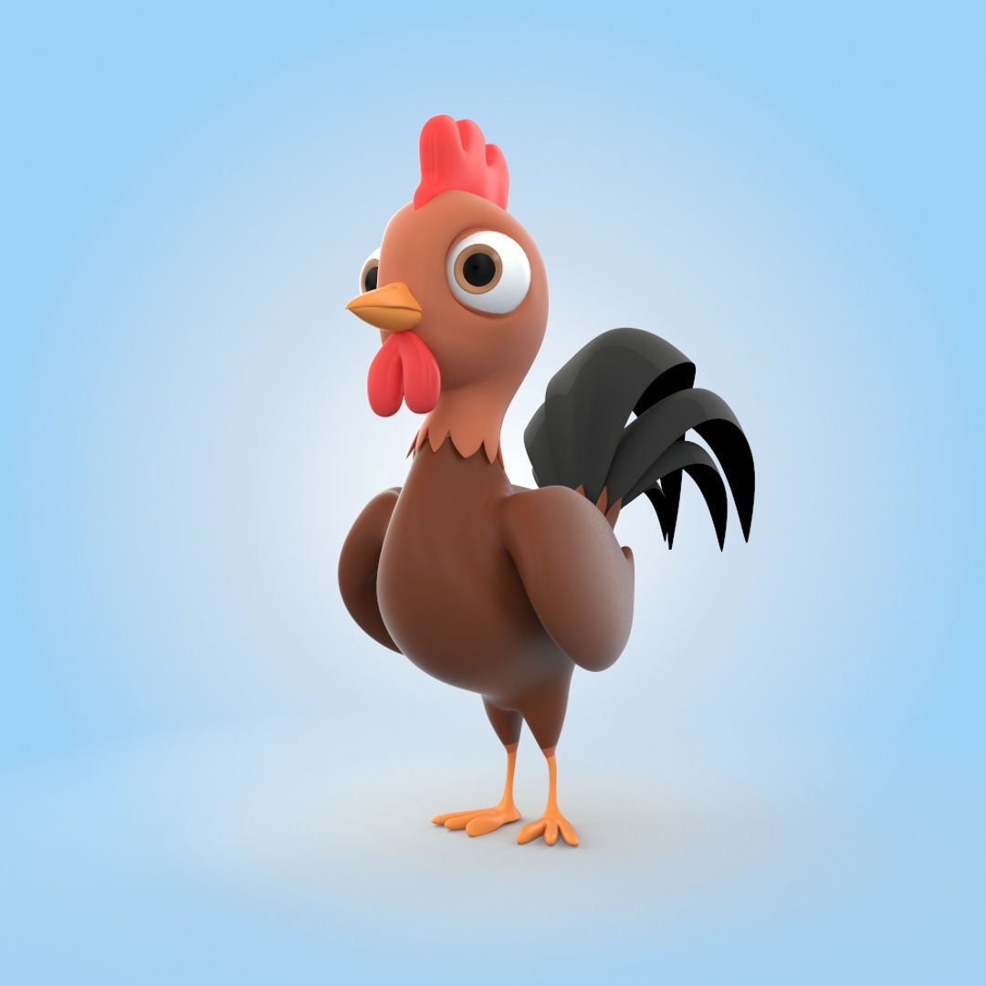 Rooster 3D model_3