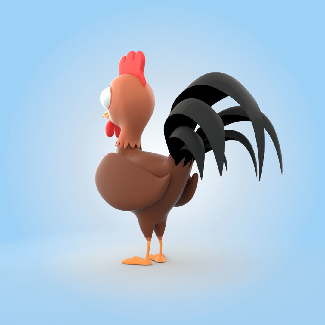 Rooster 3D model_2