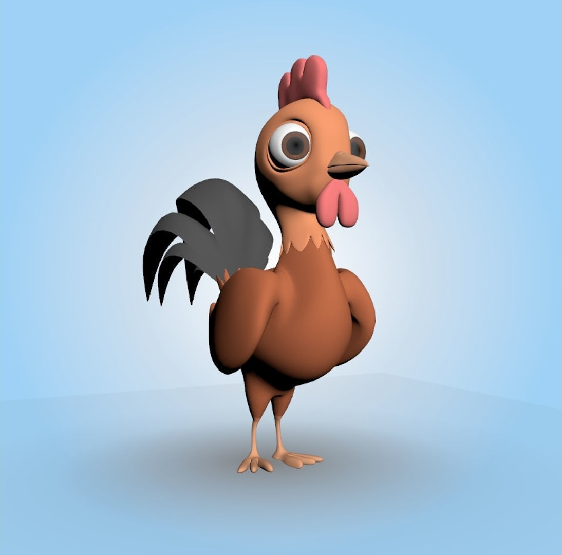 Rooster 3D model_4