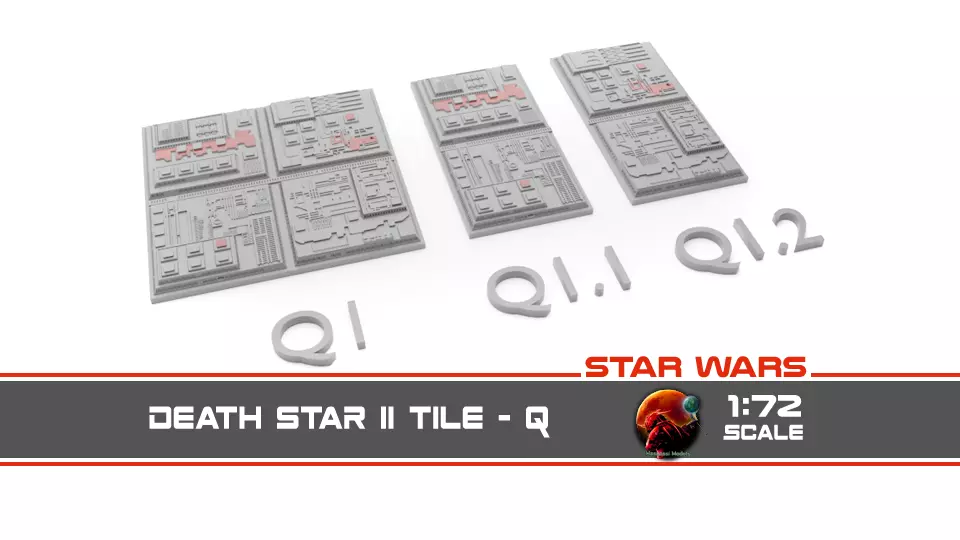 Death Star II Tile Type Q 3D print model_0
