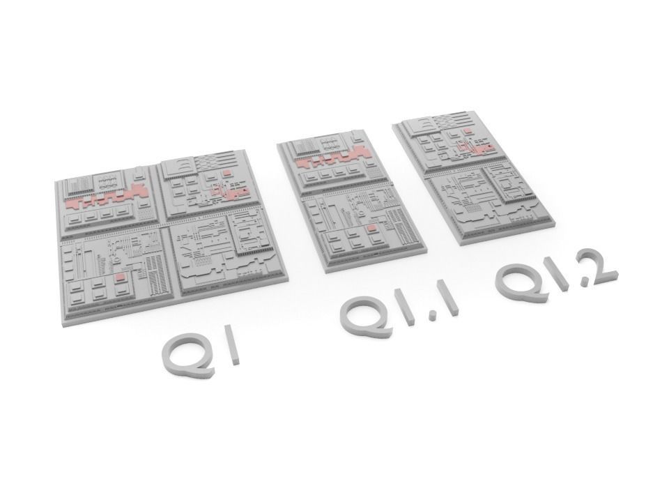 Death Star II Tile Type Q 3D print model_3
