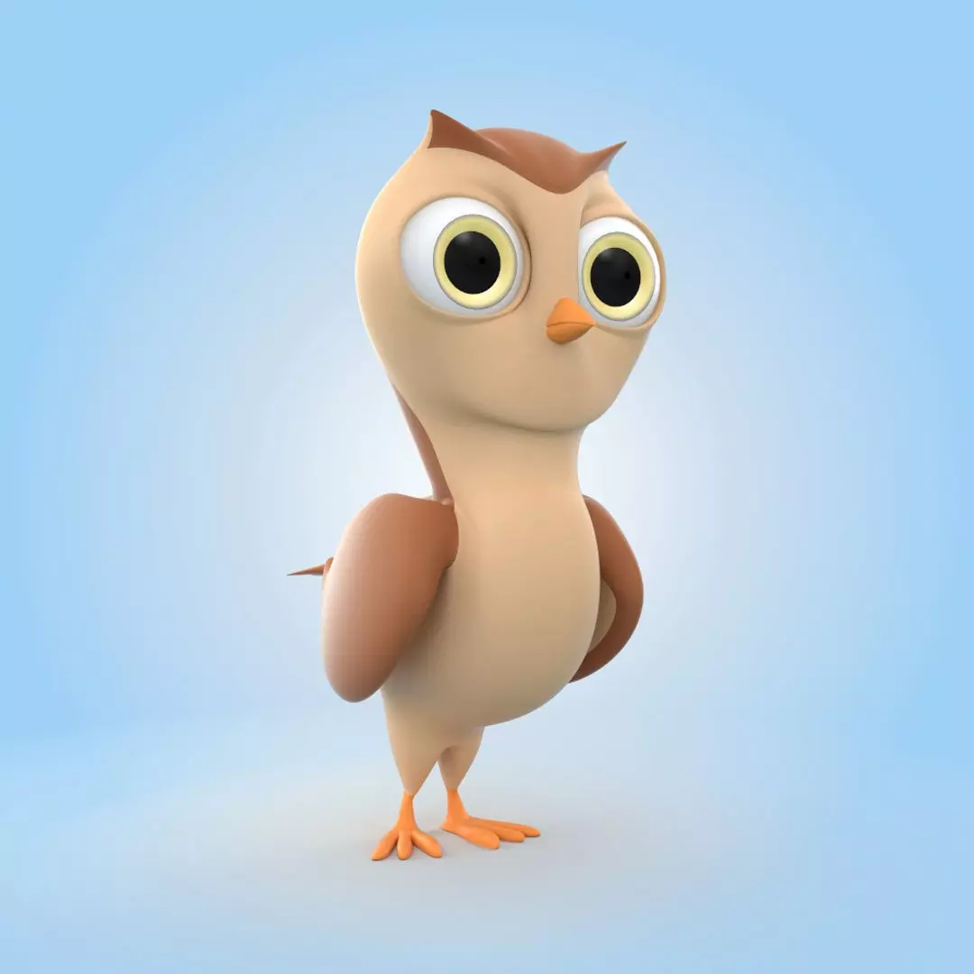 Cartoon Owl 3D model