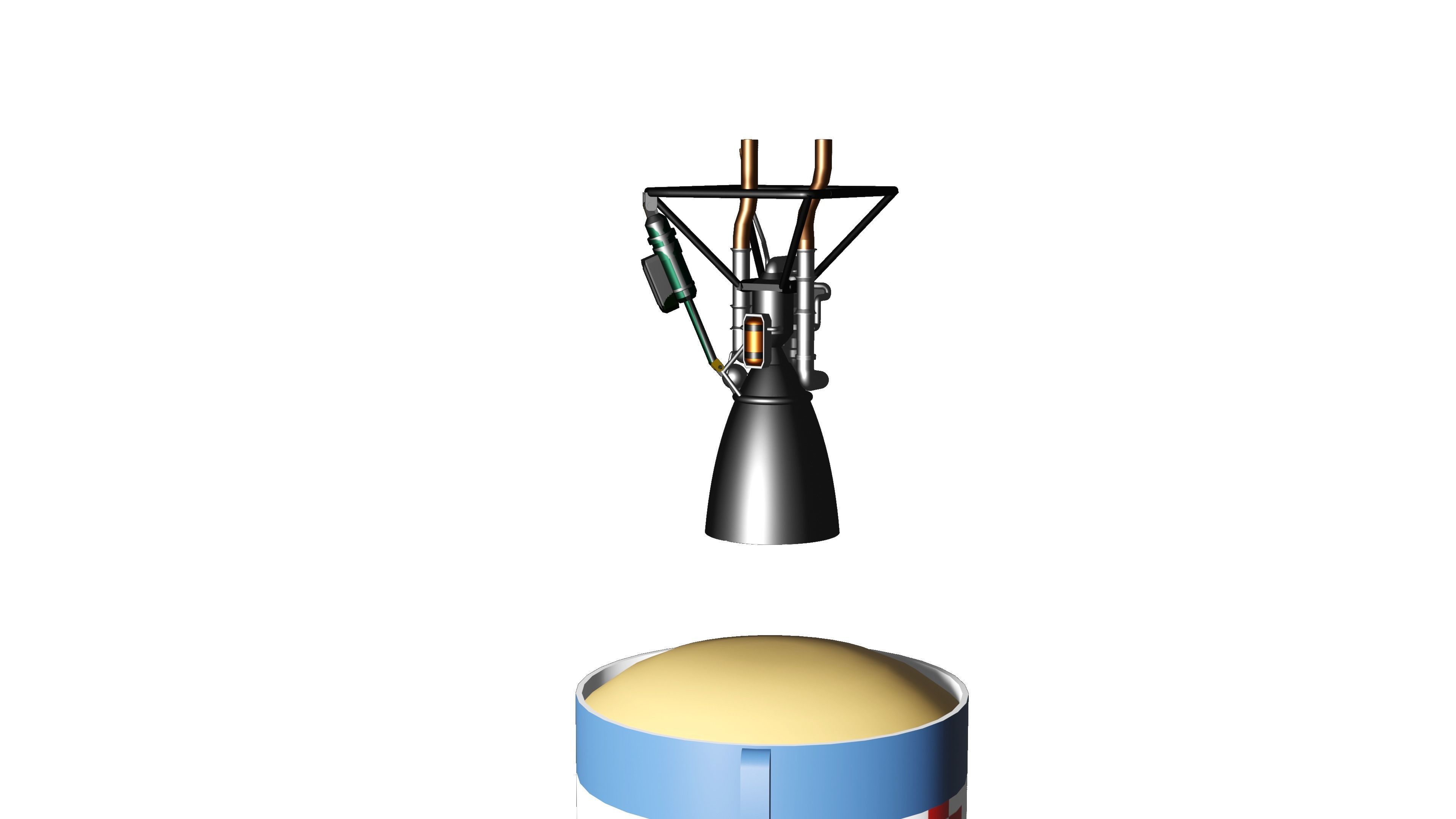 Long March 6 - blender - fbx 3D model_5