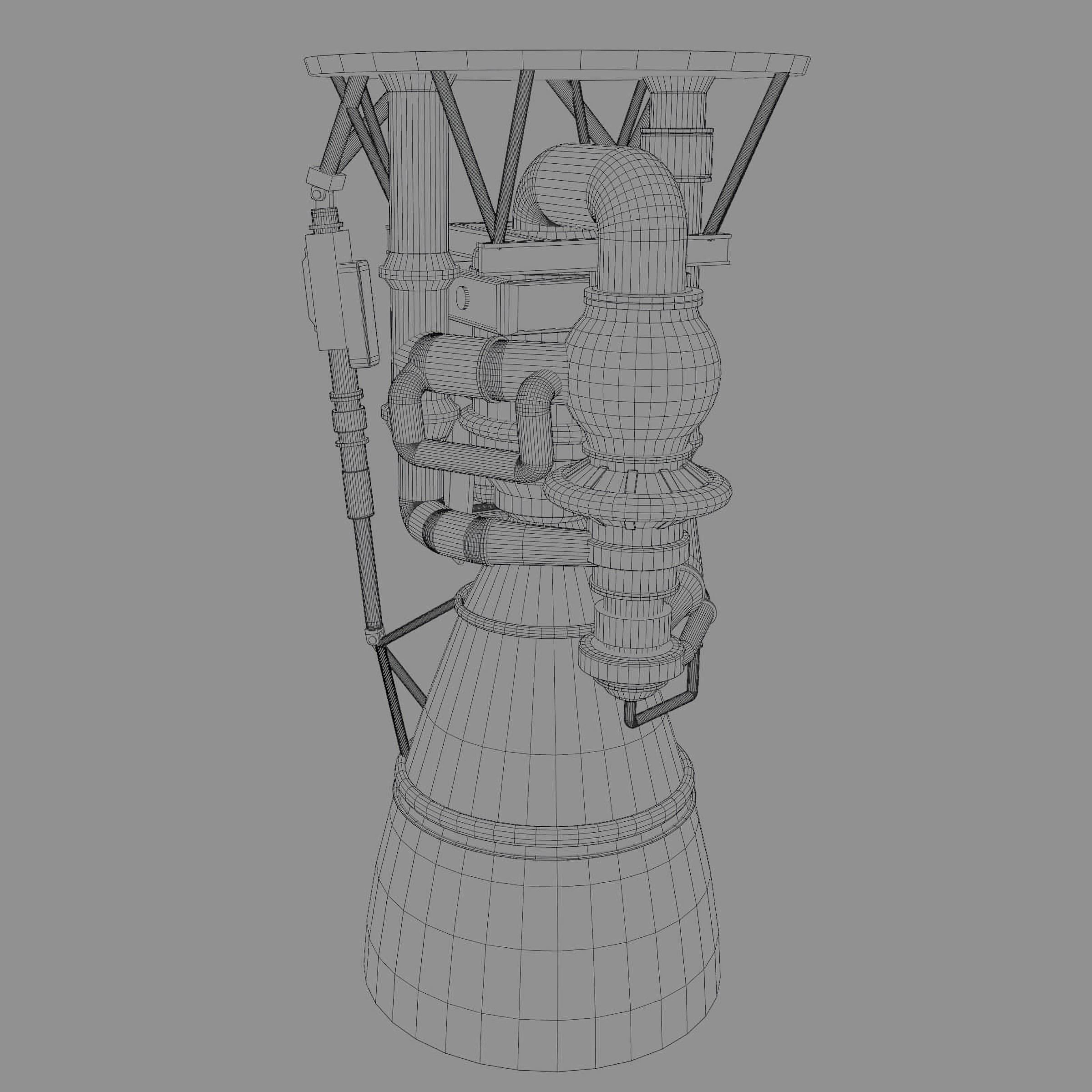 Long March 6 - blender - fbx 3D model_8