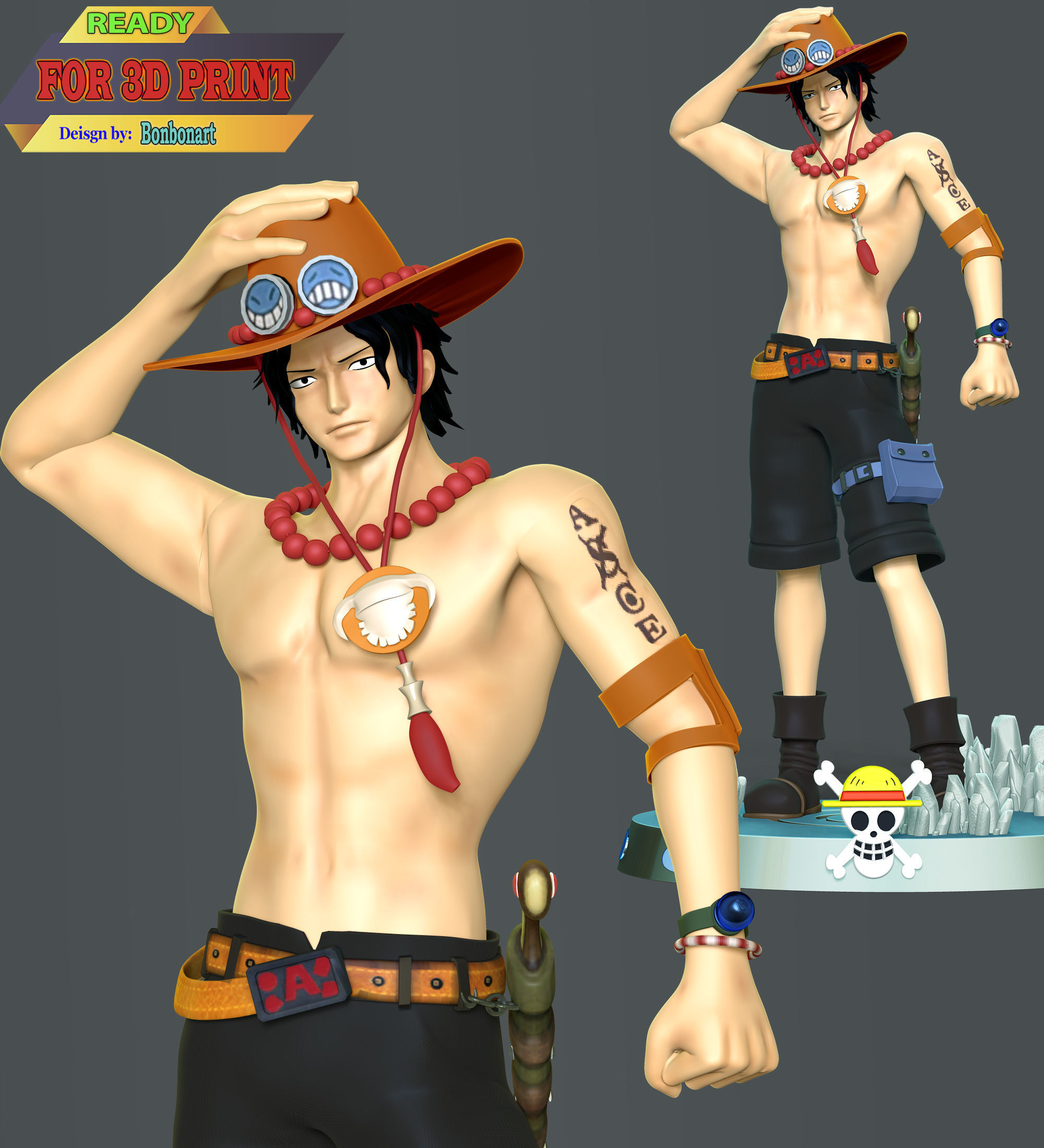 Ace - One Piece 3D print model_3