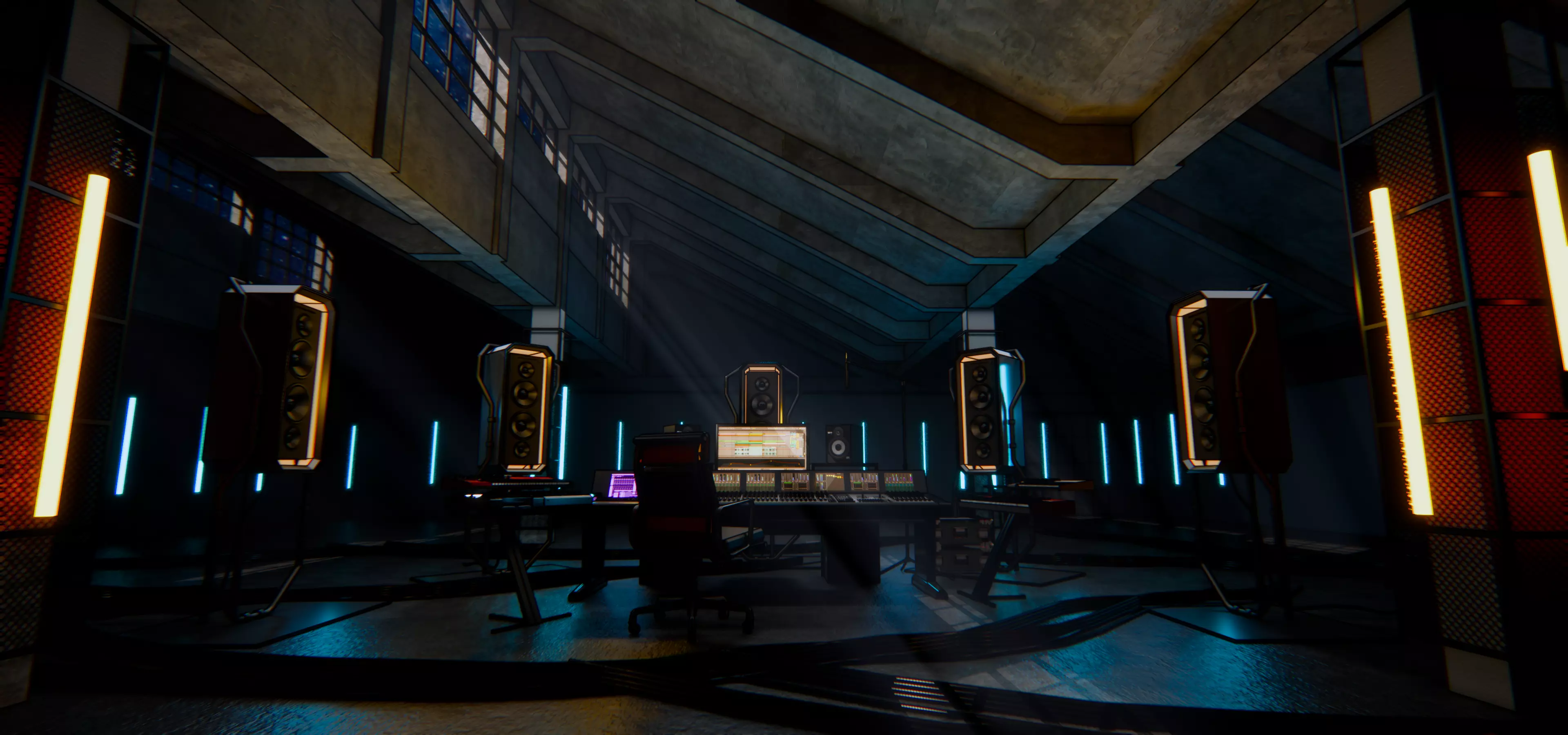 Music scene 3D model_0