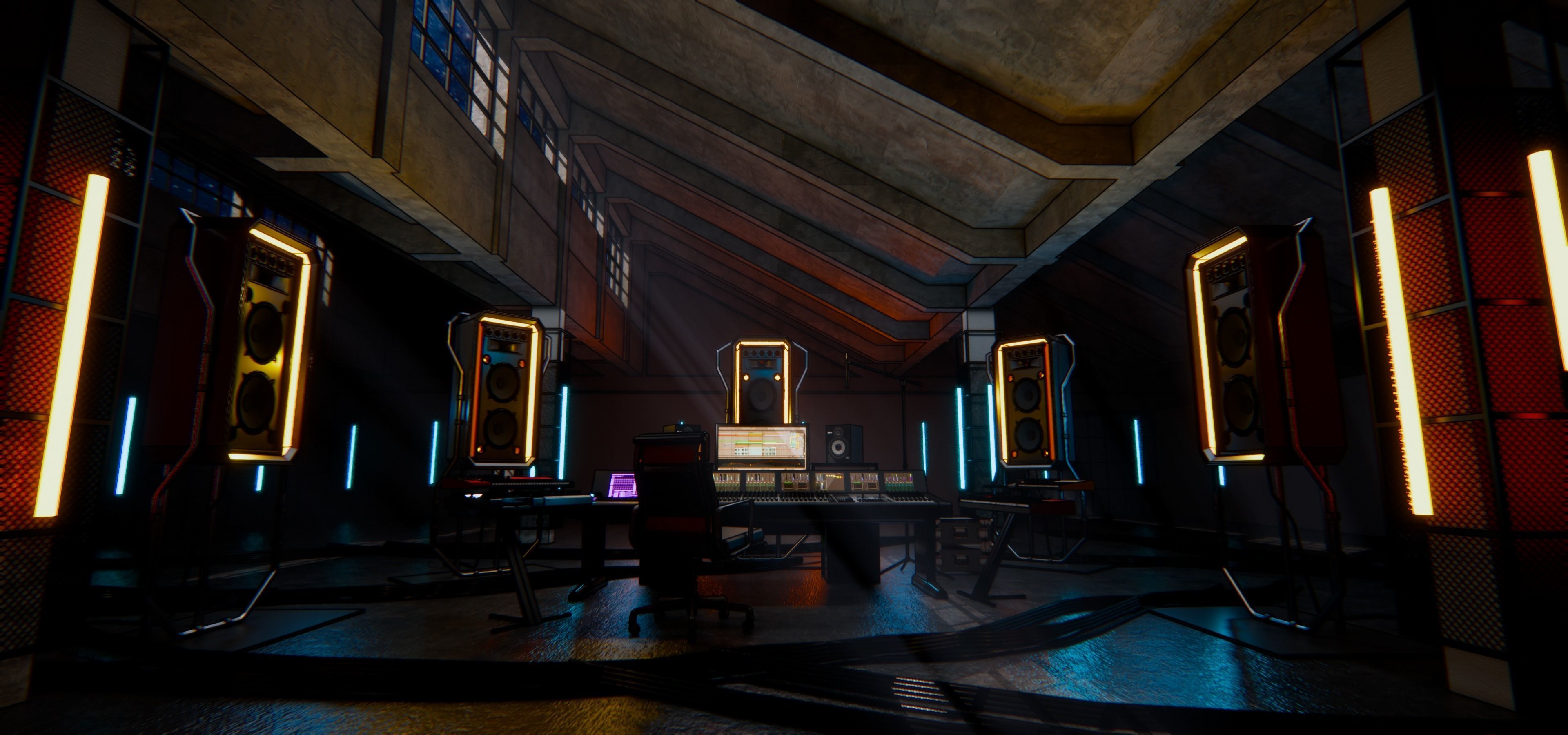 Music scene 3D model_1